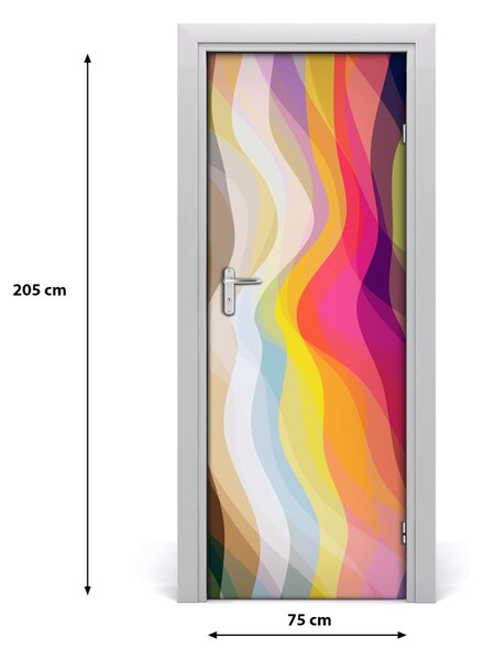 Samolepiace fototapety na dvere abstrakcie vlny 75x205 cm