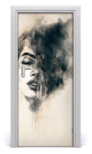Samolepiace fototapety na dvere abstrakcie žena 85x205 cm