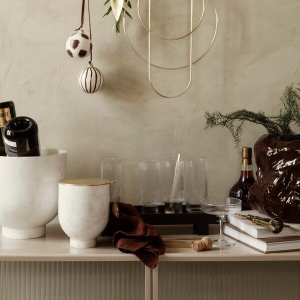 Poháre na šampanské Ripple, Clear, sada 2 kusov – Ferm Living