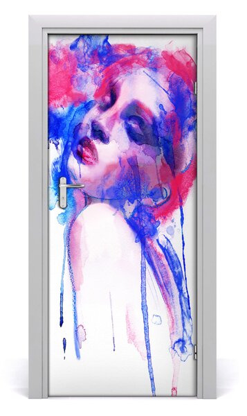 Samolepiace fototapety na dvere abstrakcie žena 85x205 cm