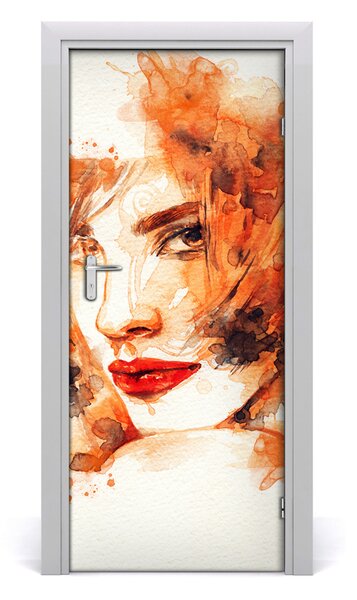 Samolepiace fototapety na dvere abstrakcie žena 85x205 cm