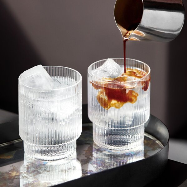 Poháre Ripple, Clear, sada 4 kusov – Ferm Living