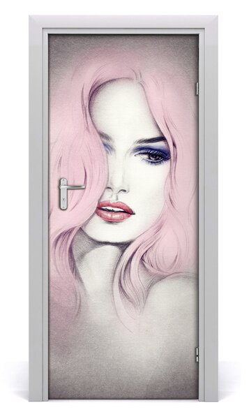 Samolepiace fototapety na dvere abstrakcie žena 85x205 cm