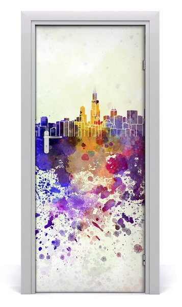 Samolepiace fototapety na dvere farebné Chicago 85x205 cm