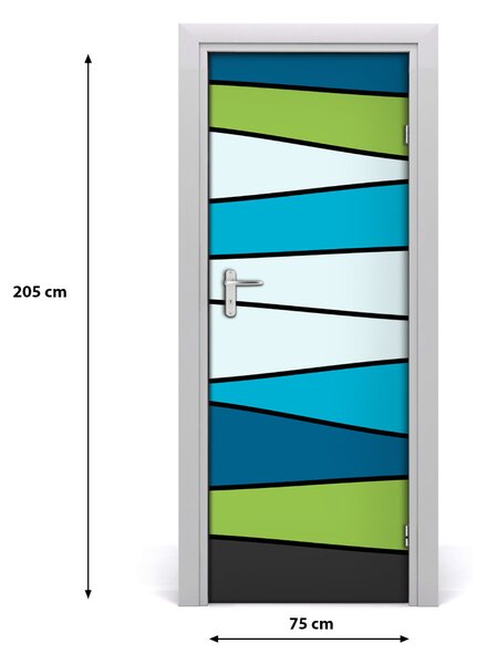 Samolepiace fototapety na dvere farebné pásky 75x205 cm