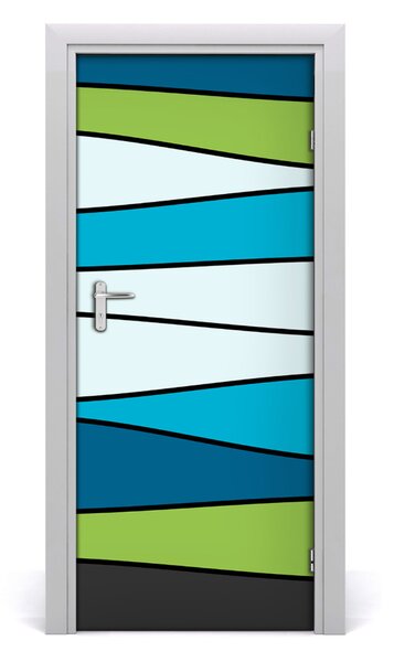 Samolepiace fototapety na dvere farebné pásky 85x205 cm