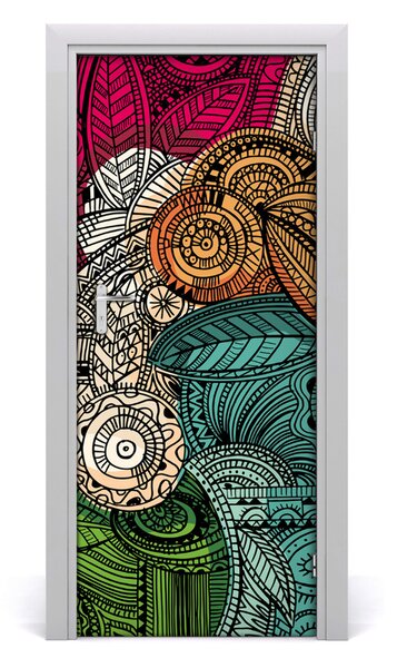 Samolepiace fototapety na dvere abstraktné perá 85x205 cm