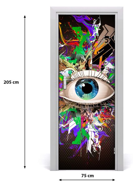 Samolepiace fototapety na dvere abstrakcie oko 75x205 cm