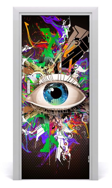 Samolepiace fototapety na dvere abstrakcie oko 85x205 cm