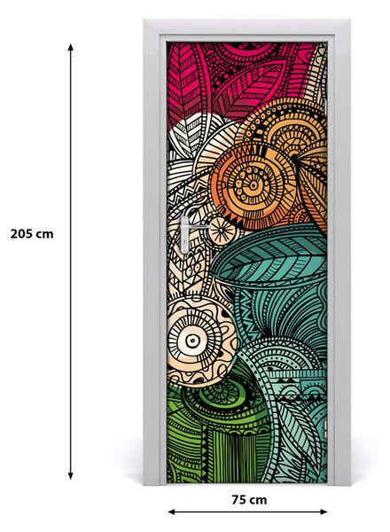 Samolepiace fototapety na dvere abstraktné perá 75x205 cm