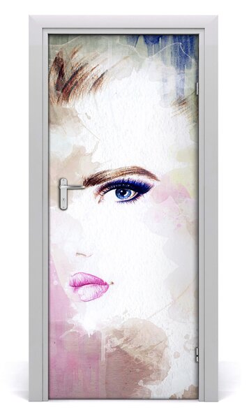 Samolepiace fototapety na dvere abstrakcie žena 85x205 cm