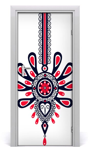 Samolepiace fototapety na dvere Poľský ľudový vzor 85x205 cm