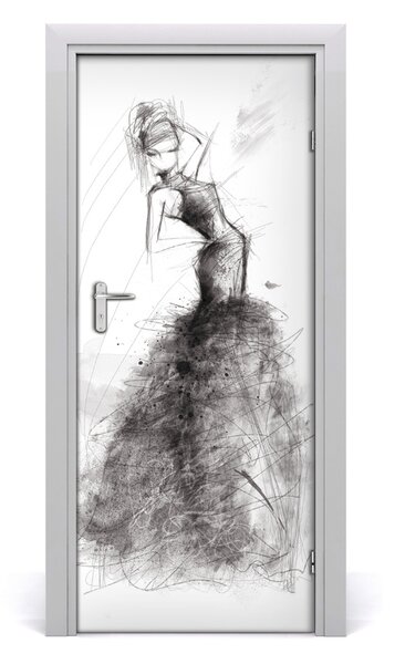 Samolepiace fototapety na dvere ilustrácie móda 85x205 cm