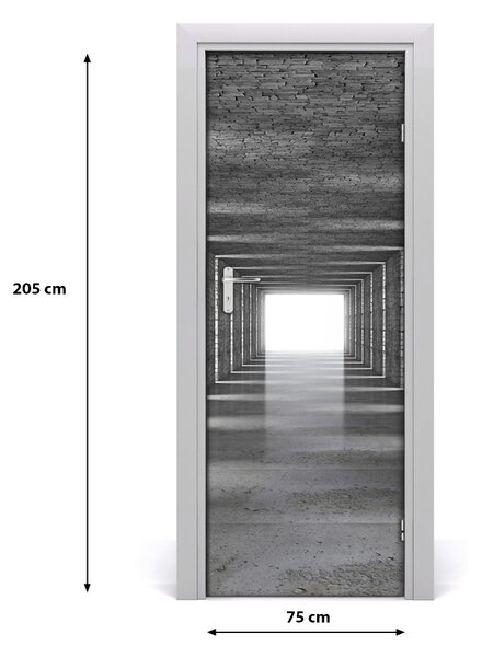 Samolepiace fototapety na dvere Tunel z tehál 75x205 cm