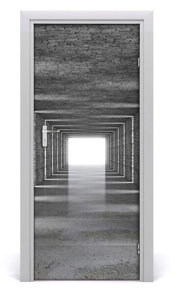 Samolepiace fototapety na dvere Tunel z tehál 85x205 cm