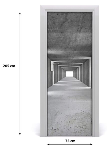 Samolepiace fototapety na dvere betónový tunel 75x205 cm