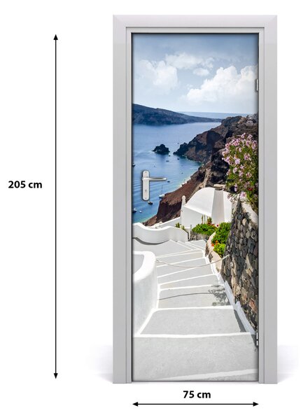 Fototapeta samolepiace na dvere Santorini Grécko 75x205 cm