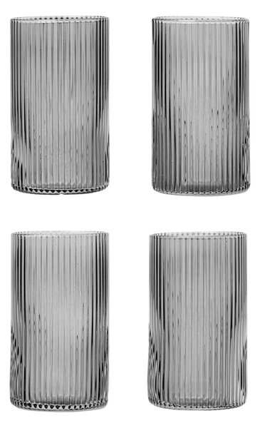 Poháre Ripple Verrines, Smoked Grey, sada 4 kusov – Ferm Living