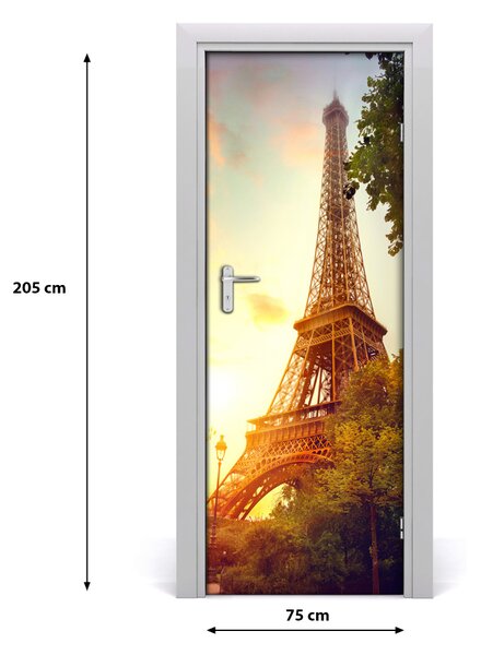 Fototapeta samolepiace na dvere Eiffelova veža 75x205 cm