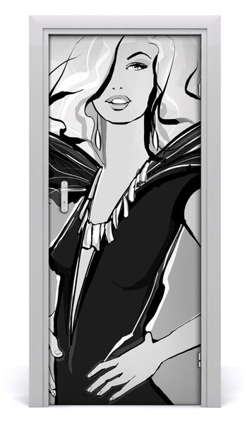 Samolepiace fototapety na dvere ilustrácie móda 85x205 cm