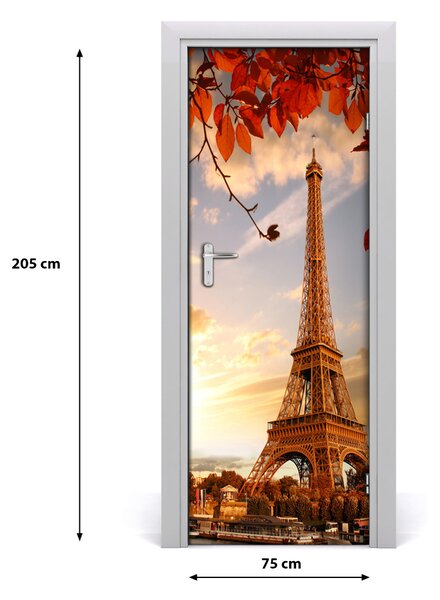 Fototapeta samolepiace na dvere Eiffelova veža 75x205 cm