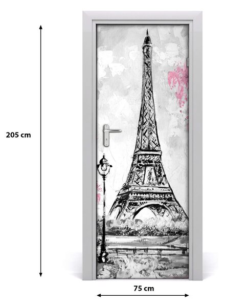 Fototapeta samolepiace na dvere Eiffelova veža 75x205 cm