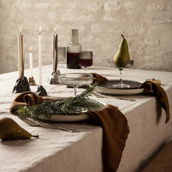 Poháre na šampanské Ripple, Smoked Grey, sada 2 kusov – Ferm Living