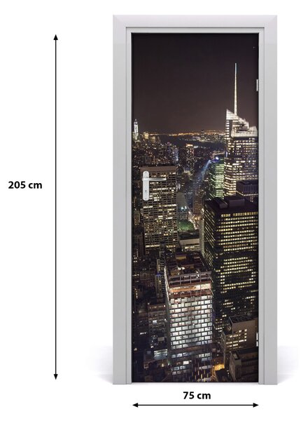 Fototapeta samolepiace na dvere New York noc 75x205 cm