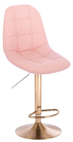 LuxuryForm Barová stolička SAMSON na zlatom tanieri - ružová