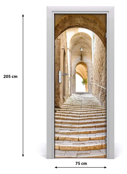 Fototapeta samolepiace na dvere úzke uličky 75x205 cm