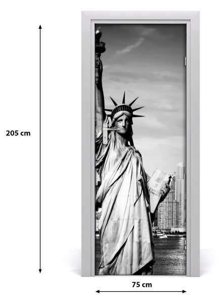Fototapeta samolepiace na dvere socha Slobody 75x205 cm