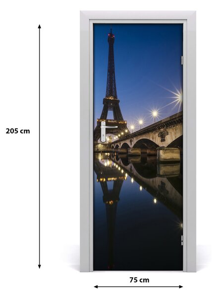 Fototapeta samolepiace na dvere Eiffelova veža 75x205 cm