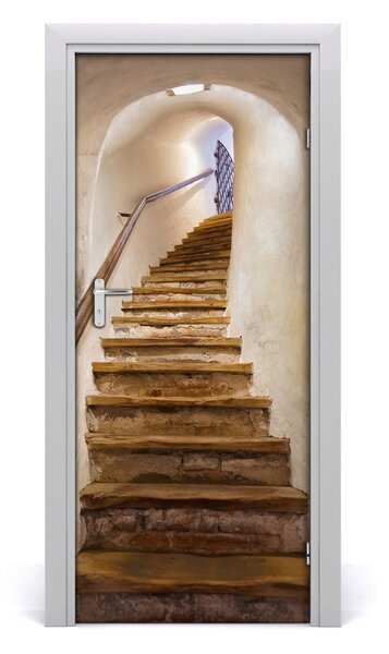 Fototapeta samolepiace na dvere schody do zámku 85x205 cm