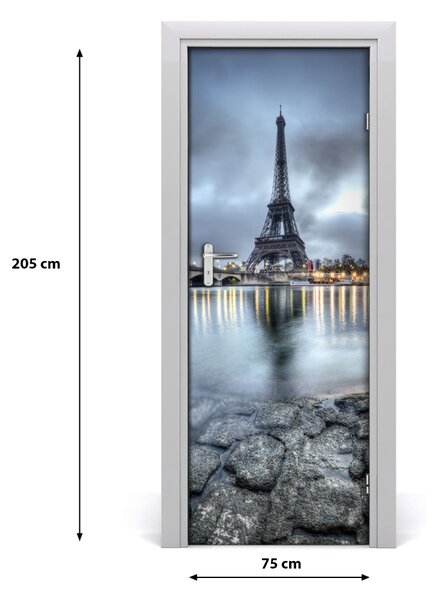Fototapeta samolepiace na dvere Eiffelova veža 75x205 cm