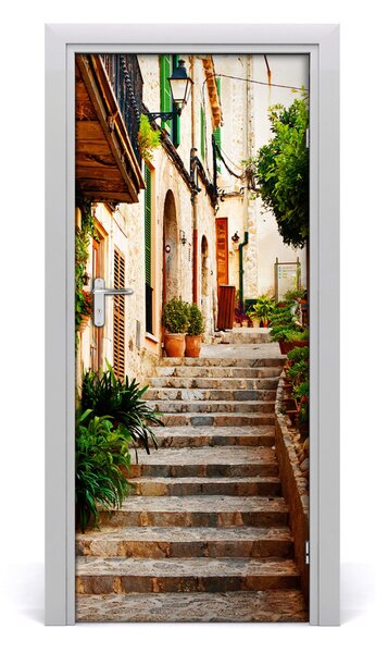 Fototapeta samolepiace dvere španielsko uličky 85x205 cm