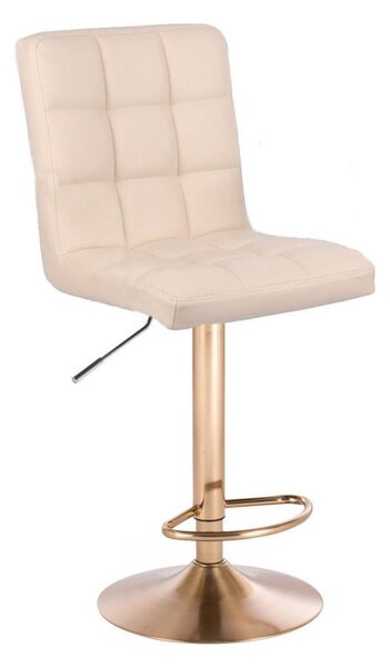 LuxuryForm Barová stolička TOLEDO na zlatom tanieri - krémová