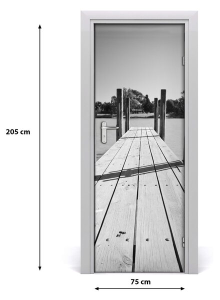 Fototapeta samolepiace na dvere drevené mólo 75x205 cm