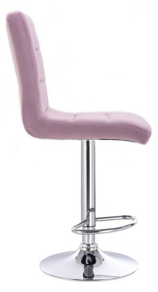 LuxuryForm DESIGN Barová stolička TOLEDO VELUR na striebornom tanieri - levanduľa
