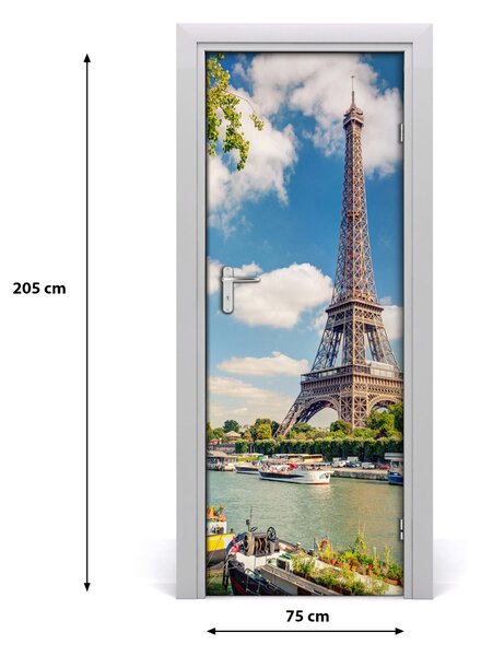 Fototapeta samolepiace na dvere Eiffelova veža 75x205 cm