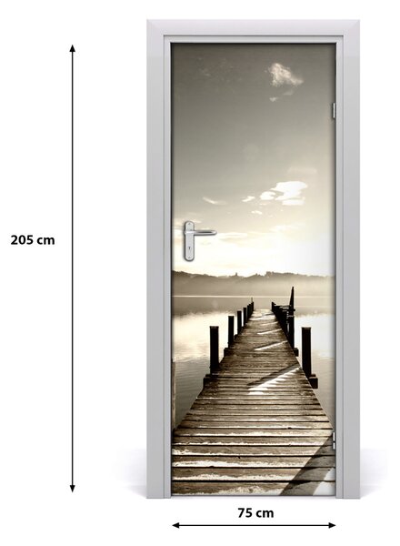 Fototapeta samolepiace na dvere drevené mólo 75x205 cm