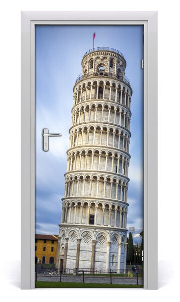 Fototapeta samolepiace dvere šikmá veža PIZAY 85x205 cm