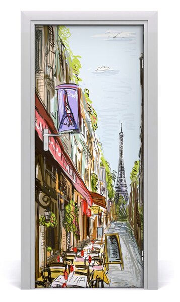 Fototapeta samolepiace na dvere Eiffelova veža 85x205 cm