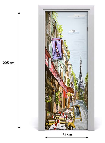 Fototapeta samolepiace na dvere Eiffelova veža 75x205 cm