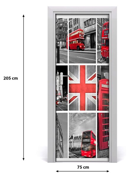 Fototapeta samolepiace na dvere koláž Londýn 75x205 cm