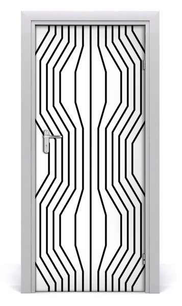 Fototapeta na dvere geometrické línie 85x205 cm