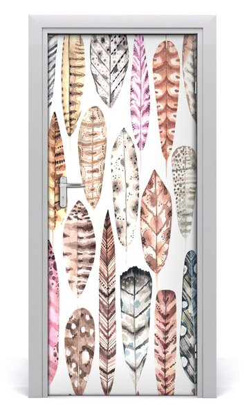 Fototapeta na dvere farebná perá 85x205 cm