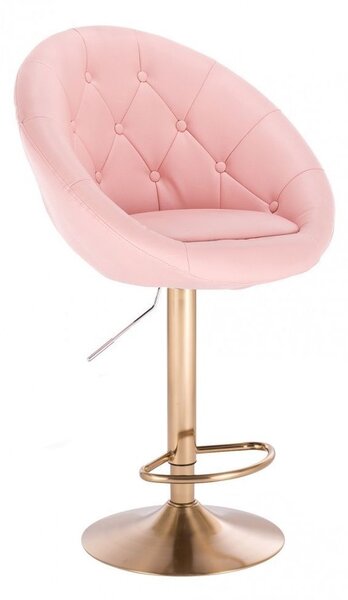 LuxuryForm Barová stolička VERA na zlatom tanieri - ružová