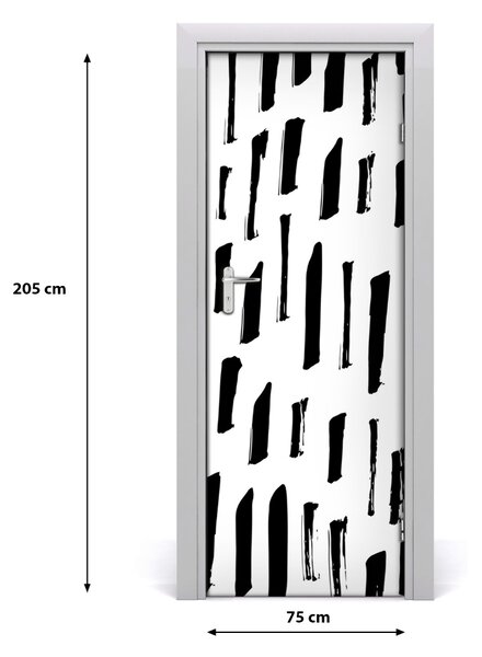 Fototapeta na dvere čiernobiele fľaky 75x205 cm
