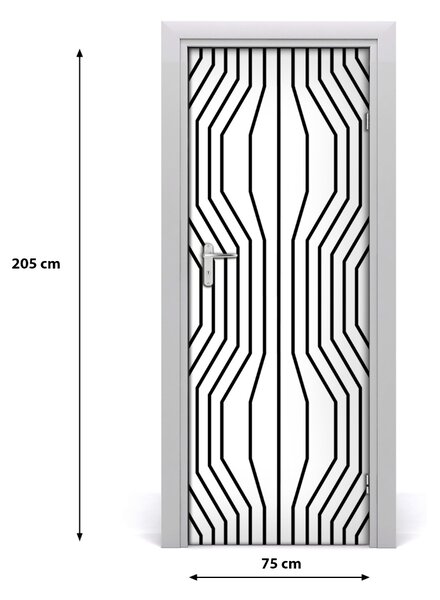 Fototapeta na dvere geometrické línie 75x205 cm
