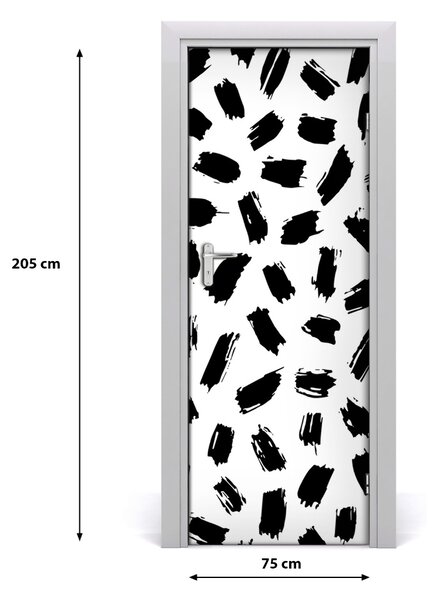 Fototapeta na dvere čiernobiele fľaky 75x205 cm